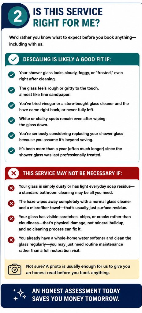 Is shower descaling & hard water removal right for your home? What's included and when it may not be needed